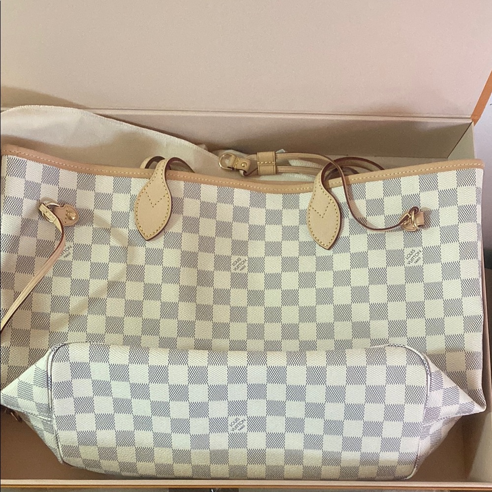 BRAND NEW LOUIS VUITTON DAMIER AZUR NEVERFULL MM
